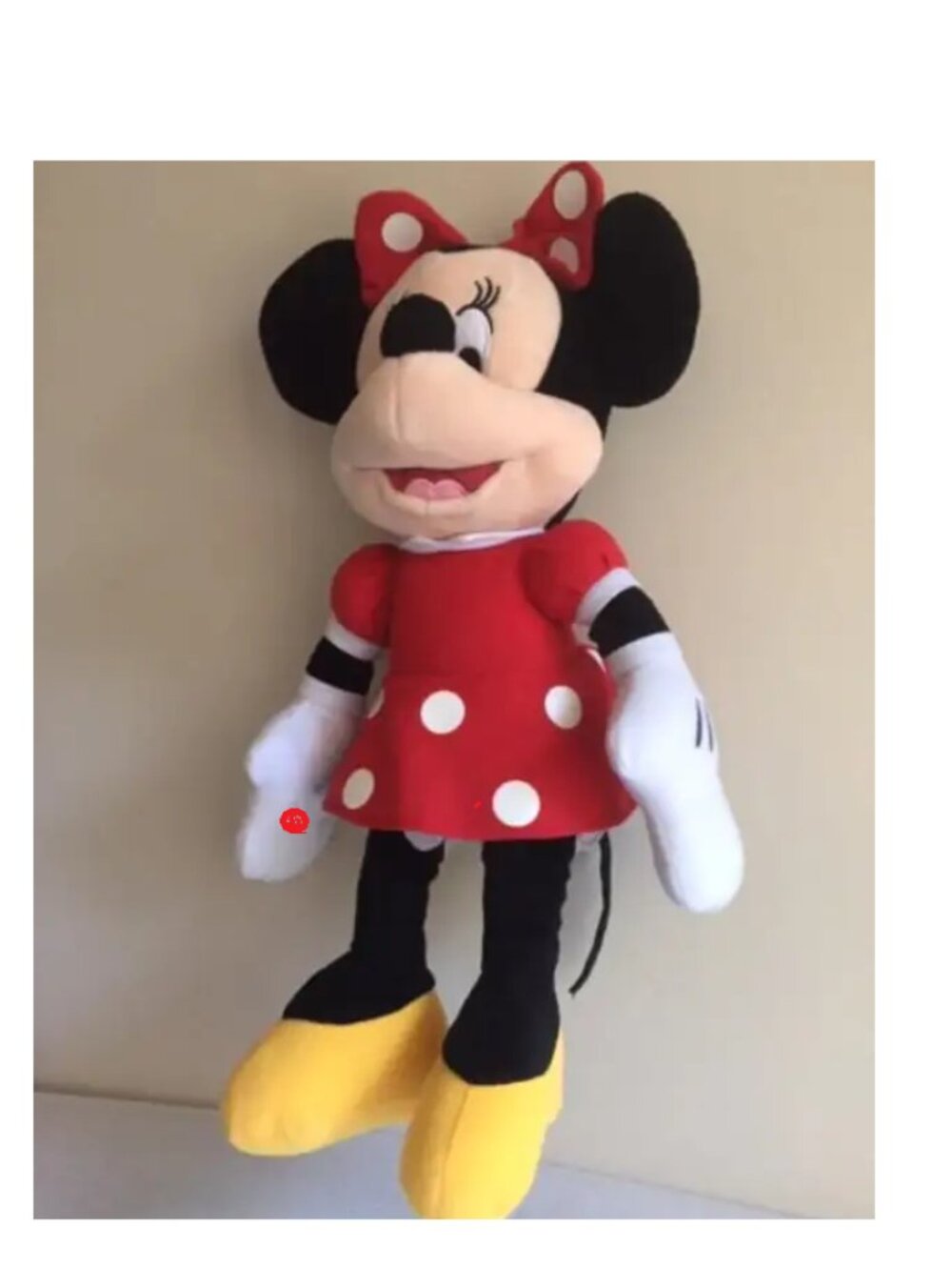 Disney Minnie Mouse Plush Stuffed Animal Toy in Red Dress, 18"